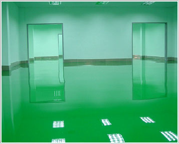 Epoxy resin coated ground